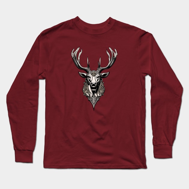 Vixen on the mind The Stag design Long Sleeve T-Shirt by Vixen Games